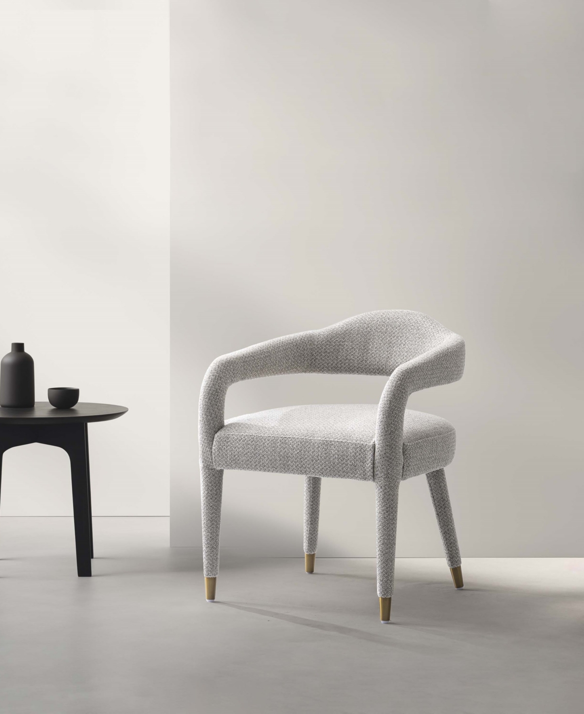 Manhattan Comfort Aspen 23.2" Modern Tweed Upholstered Dining Armchair