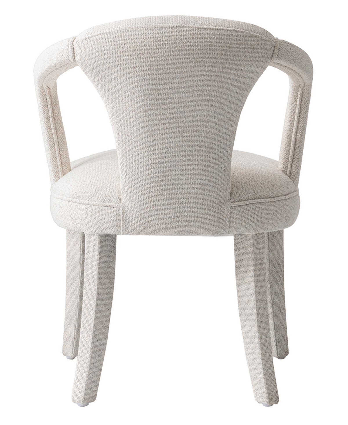Manhattan Comfort Modern Palmer Tweed Dining Armchair In Ivory