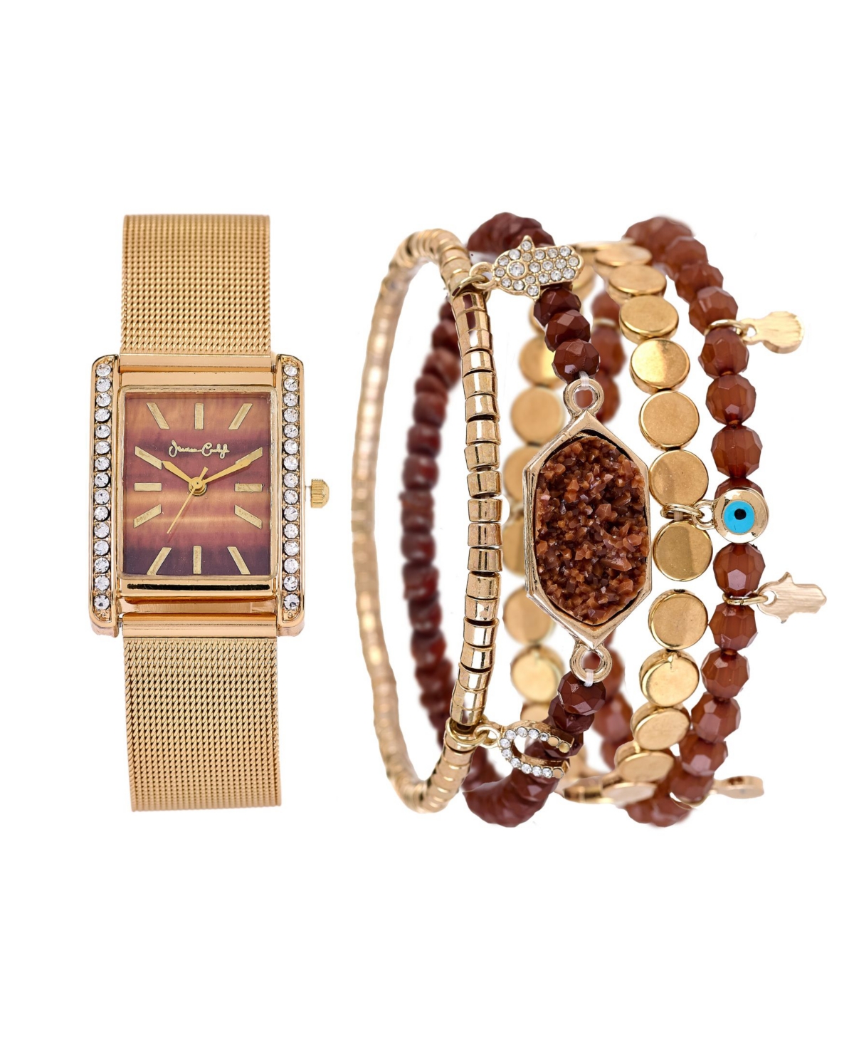 Women's Shiny Gold Tone Mesh Analog Watch, 33mm - Shiny Gold