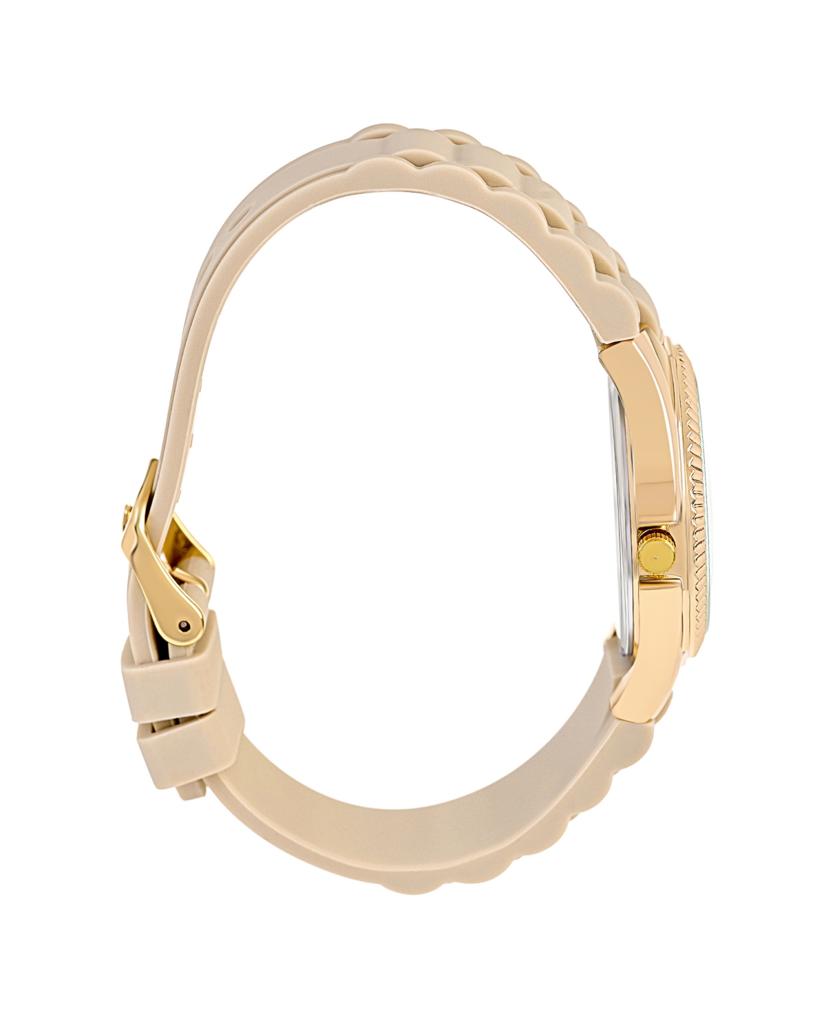 Jessica Carlyle Women's Matte Beige Silicone Strap Analog Watch, 35mm In Matte Beige