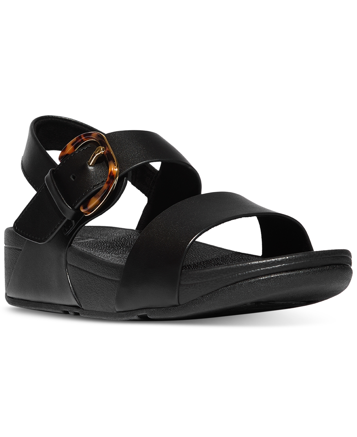 Fitflop Lulu Slingback Platform Wedge Sandal In All Black