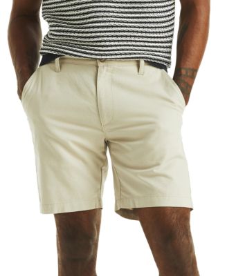 Men's Flat Front Linen-Blend 8.5" Deck Shorts