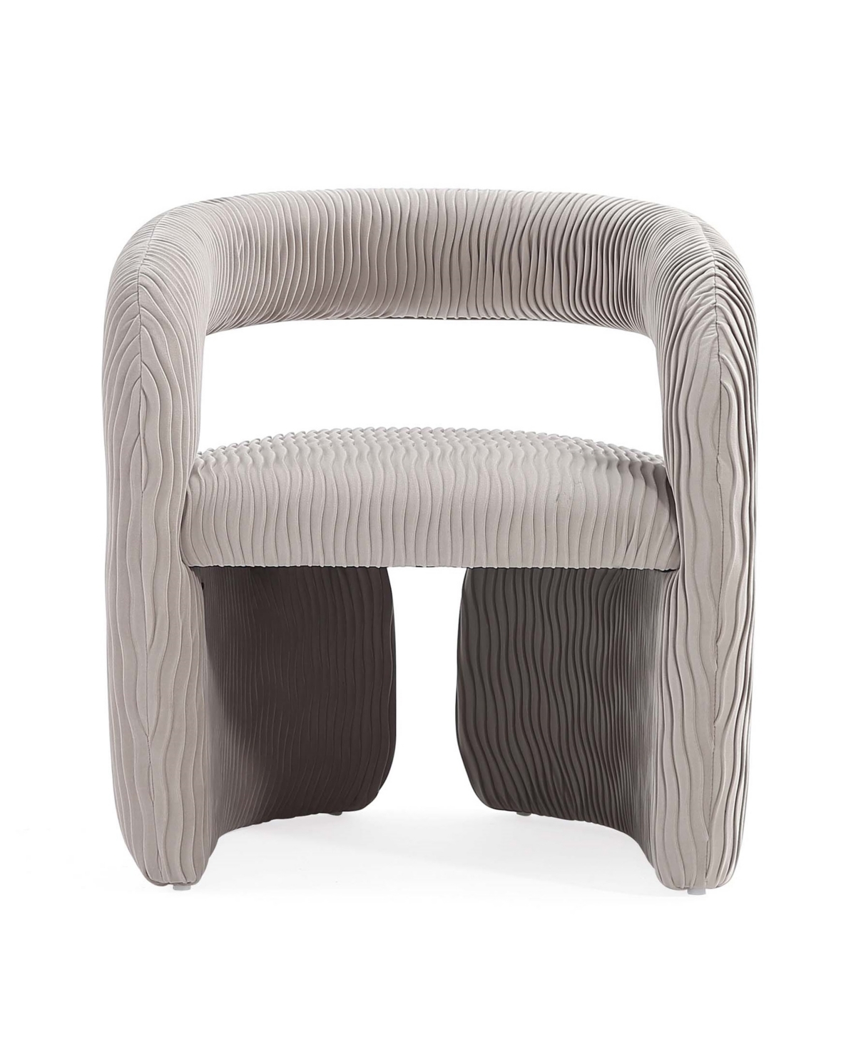 Manhattan Comfort Modern Corvette Velvet Dining Chair In Dove