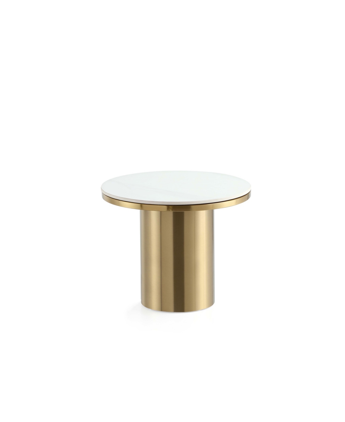Manhattan Comfort Glenn Modern End Table In Gold