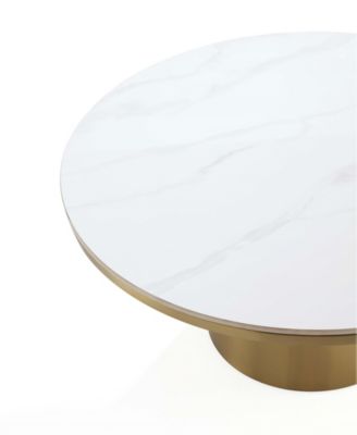 Glenn 31.49" Modern Sintered Stone Top Coffee Table
