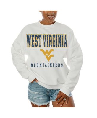 Gameday Couture - Women's White West Virginia Mountaineers Freestyle Fleece Pullover Sweatshirt