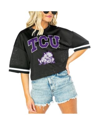 Женская черная футболка TCU с изображением рогатых лягушек Gameday Couture Game Face Fashion Jersey
