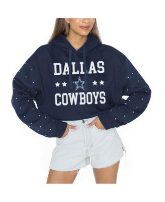 Gameday Couture - Women's Navy Dallas Cowboys Like A Star Scrunch Waist Pullover Hoodie