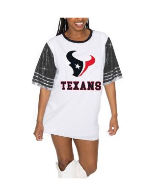 Gameday Couture - Women's  White/Black Houston Texans Bling It Full Sequin Jersey Dress