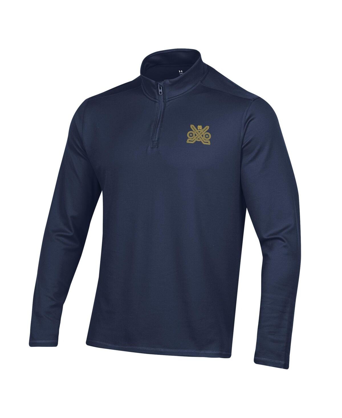 Under Armour Men's Navy Notre Dame Fighting Irish Ireland Motion Quarter-zip Pullover Top In Blue