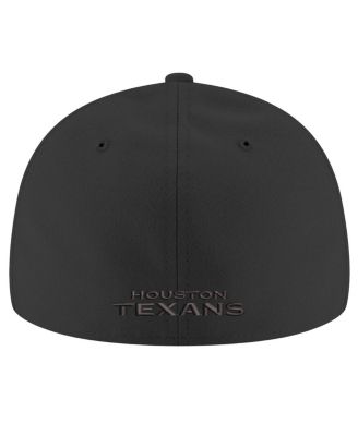Мужская черная шляпа New Era Houston Texans 59Fifty II с низким профилем, облегающая фигуру