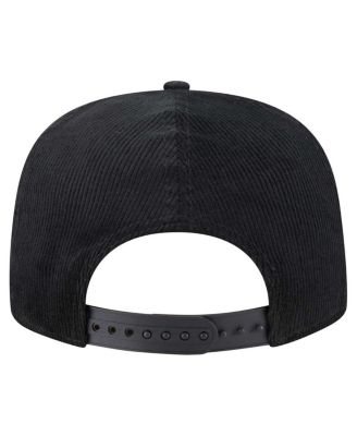 Мужская черная вельветовая бейсболка для гольфа Chicago Bulls с позолотой New Era