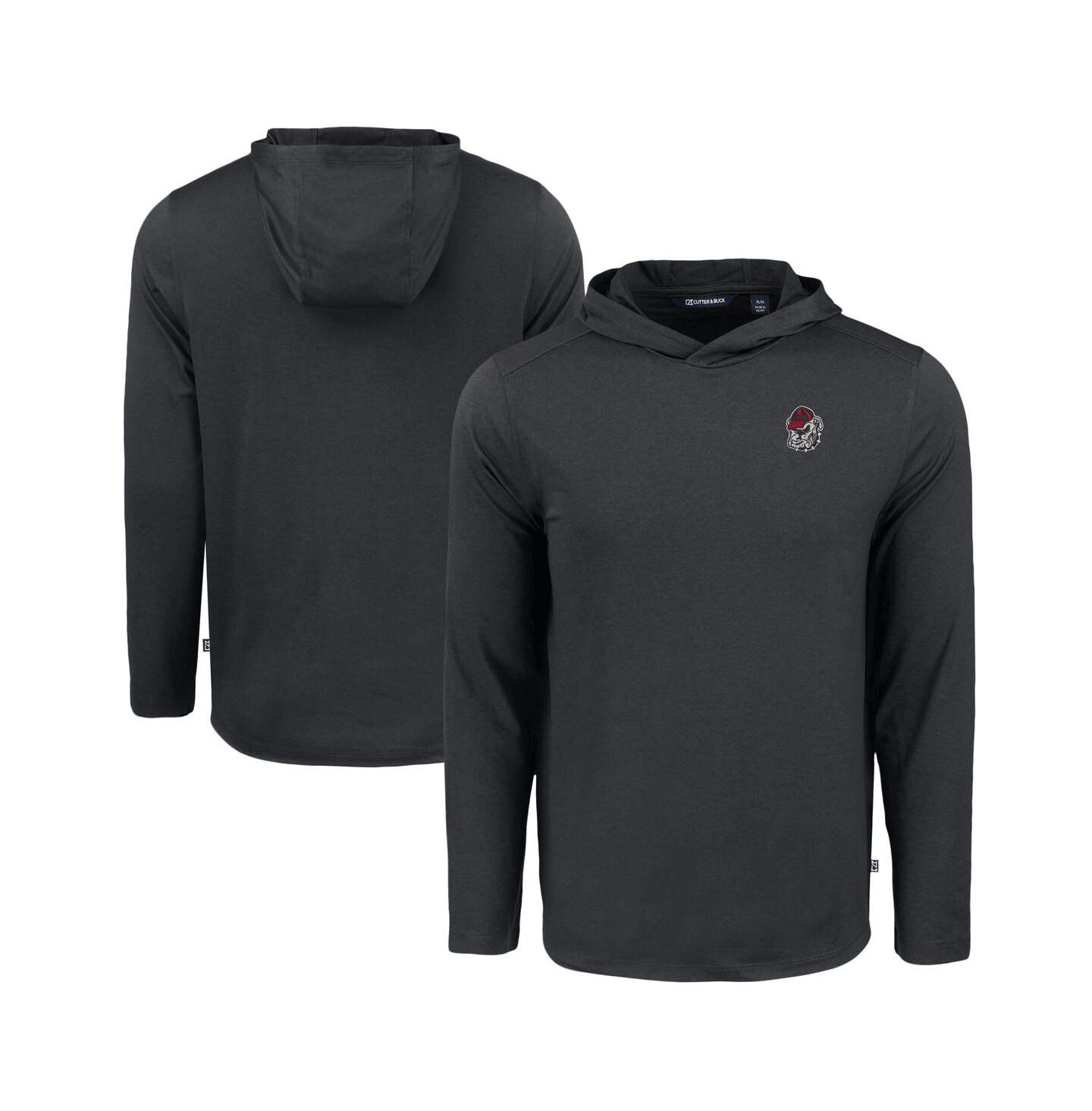 Мужское худи Cutter & Buck Black Georgia Bulldogs Coastline Epic Comfort Eco Long Sleeve T-Shirt — фото 1
