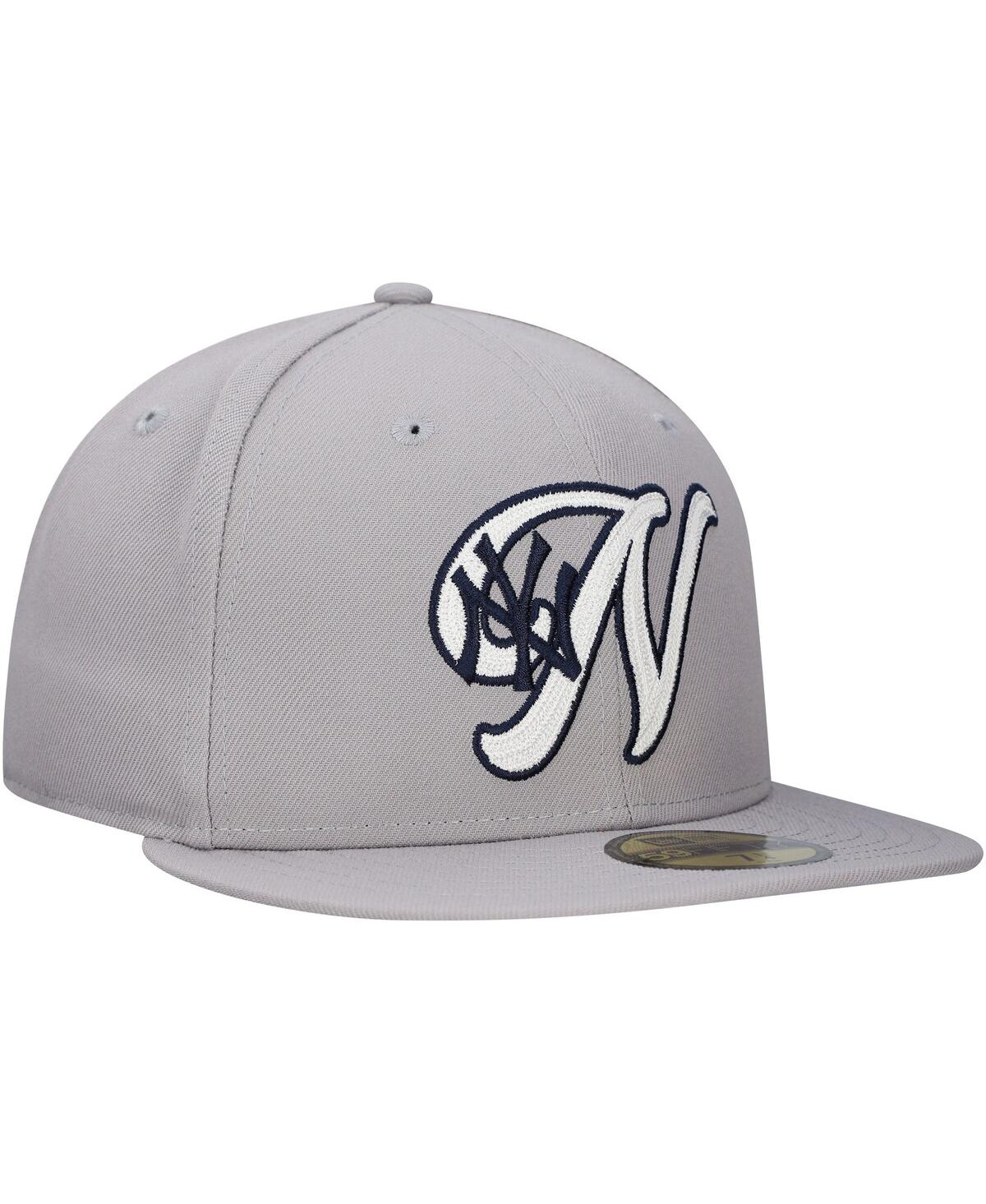 Shop New Era Men's Gray New York Yankees Duo Logo 2.0 59fifty Fitted Hat