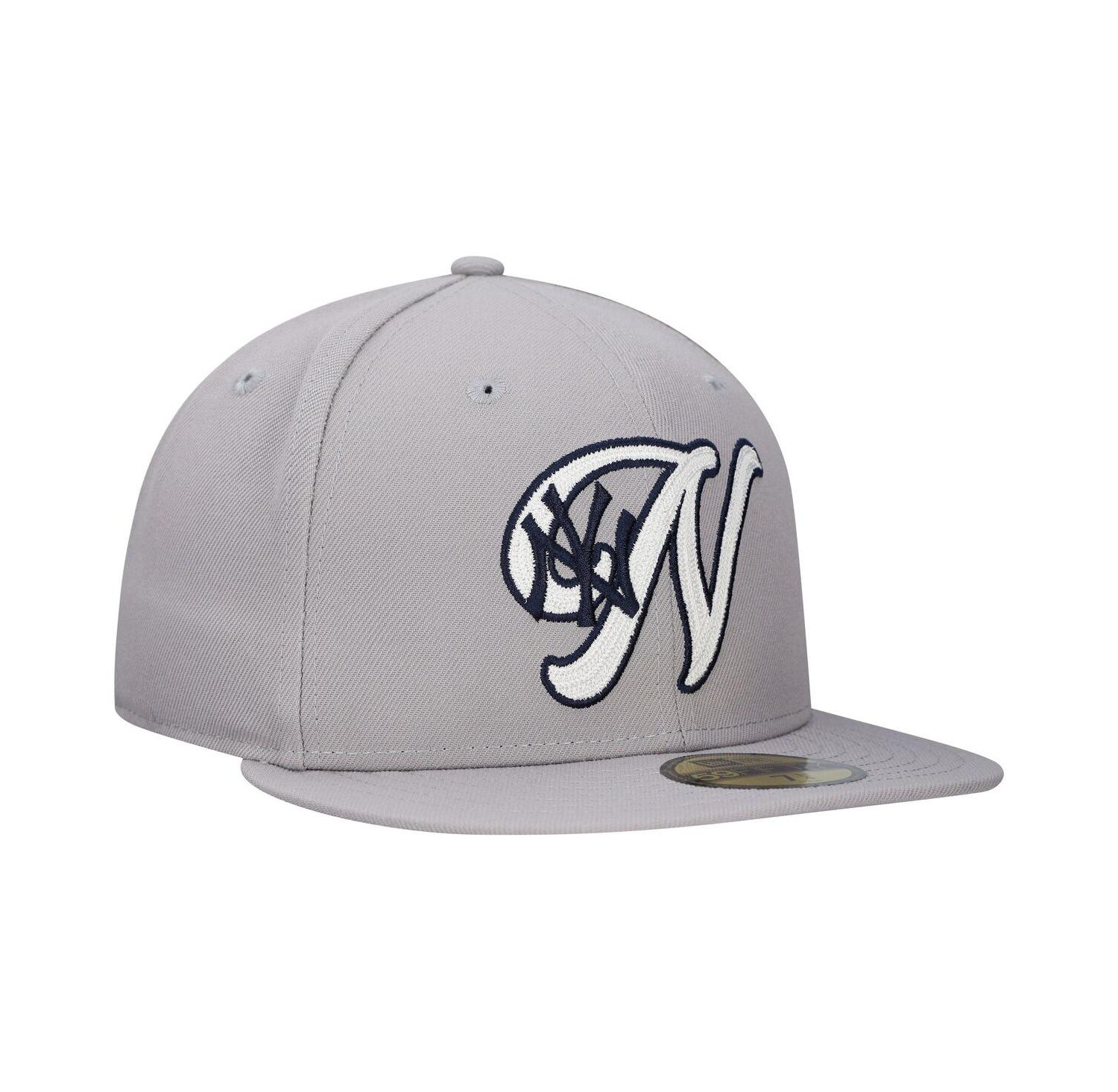 Men's Gray New York Yankees Duo Logo 2.0 59FIFTY Fitted Hat