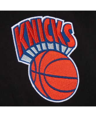 Men's Black New York Knicks Hardwood Classics Blackout Collection Pullover Hoodie