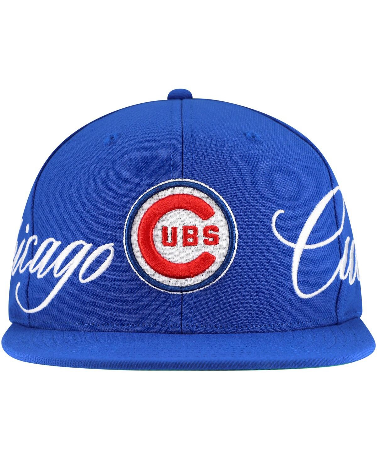 Mitchell & Ness Men's Royal Chicago Cubs Just Don X Mlb Lux Script Snapback Hat In Royal