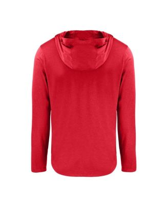 Мужская футболка Cutter & Buck Scarlet Nebraska Huskers Coastline Epic Comfort Eco с капюшоном и длинными рукавами от Cutter & Buck