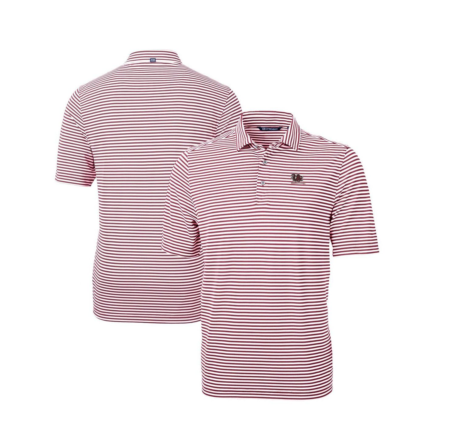 Men's Garnet South Carolina Gamecocks Vault DryTec Virtue Eco Pique Stripe Polo
