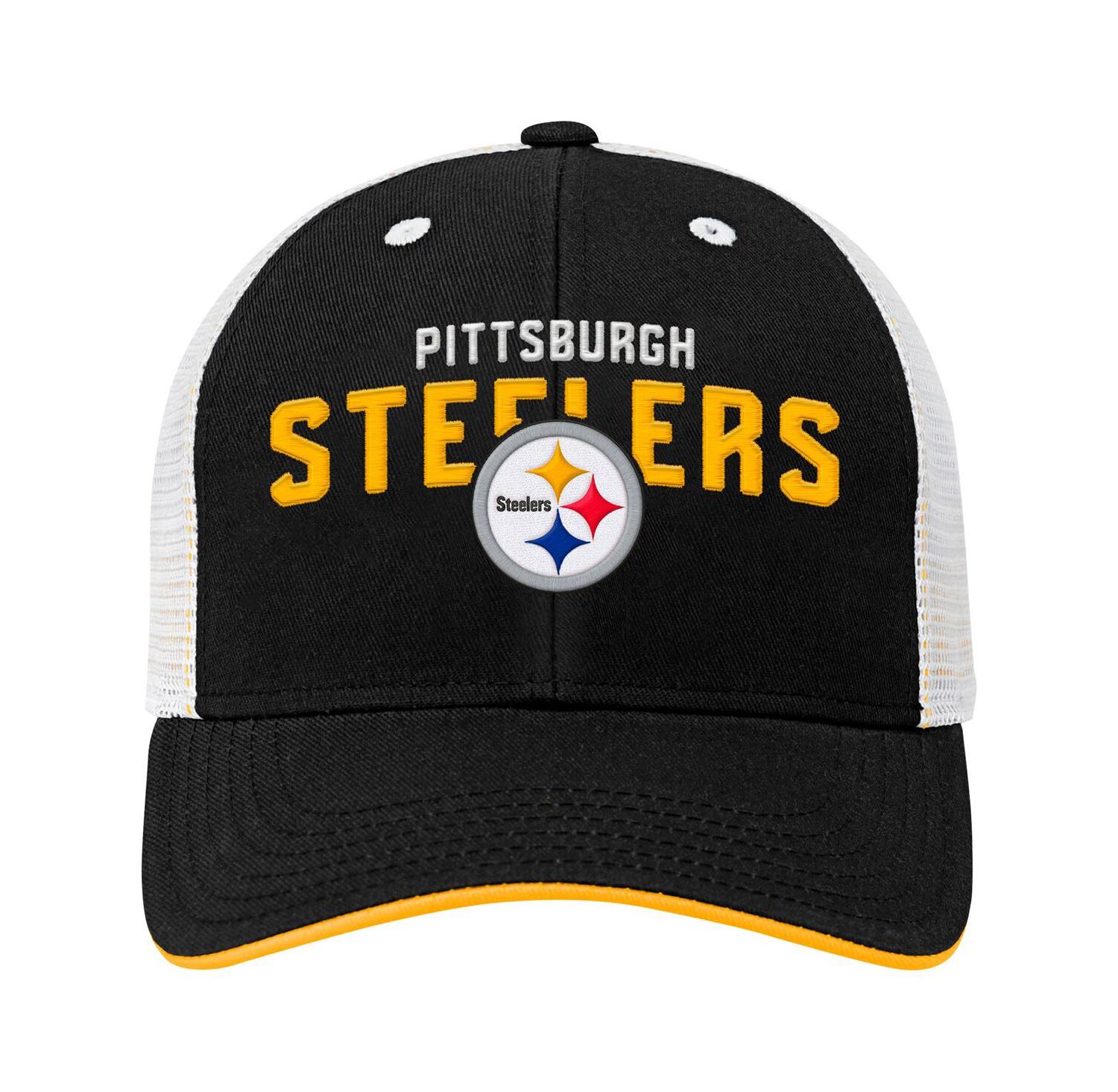 Preschool Black Pittsburgh Steelers Core Lockup Trucker Adjustable hat