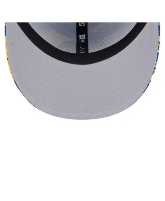 Мужская приталенная шляпа New Era Royal/Gold State Warriors Tip-Off 59FIFTY