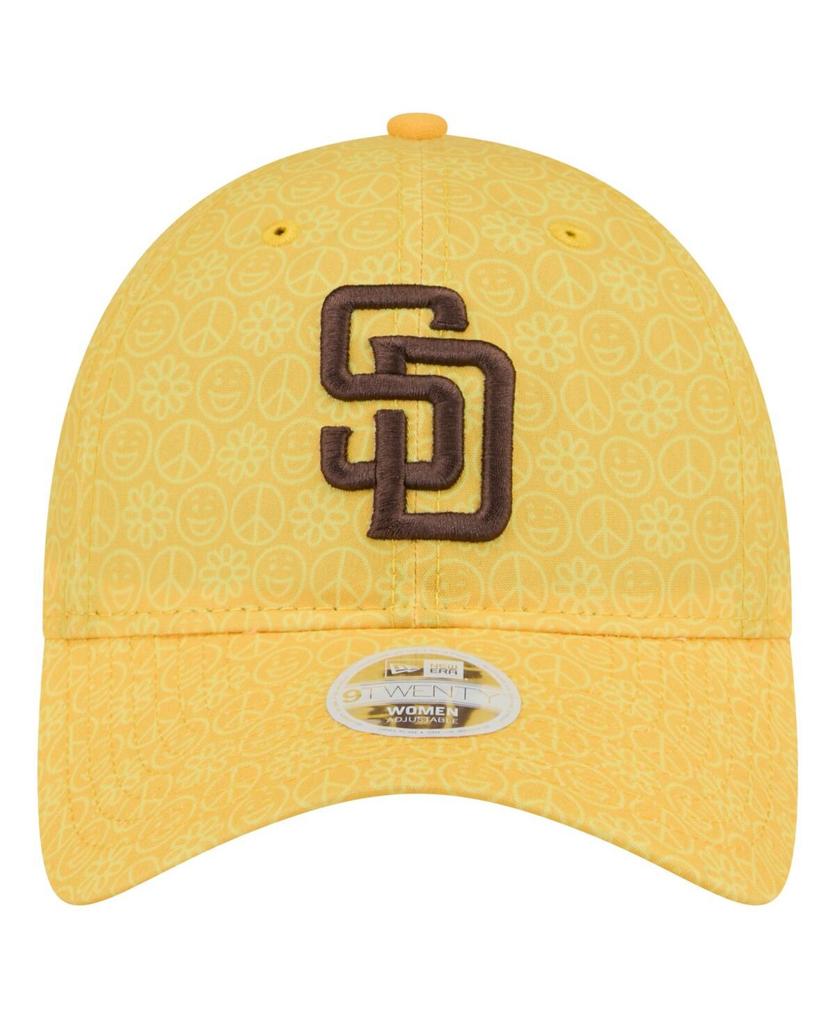 New Era Women's Gold San Diego Padres Don't Worry 9twenty Adjustable Hat In Gold