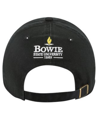 Брендовая мужская черная шляпа Bowie State Bulldogs 47-го года выпуска, регулируемая по длине и боковым швам