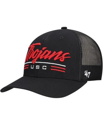 '47 Brand - Men's  Black USC Trojans Garner Trucker Adjustable Hat