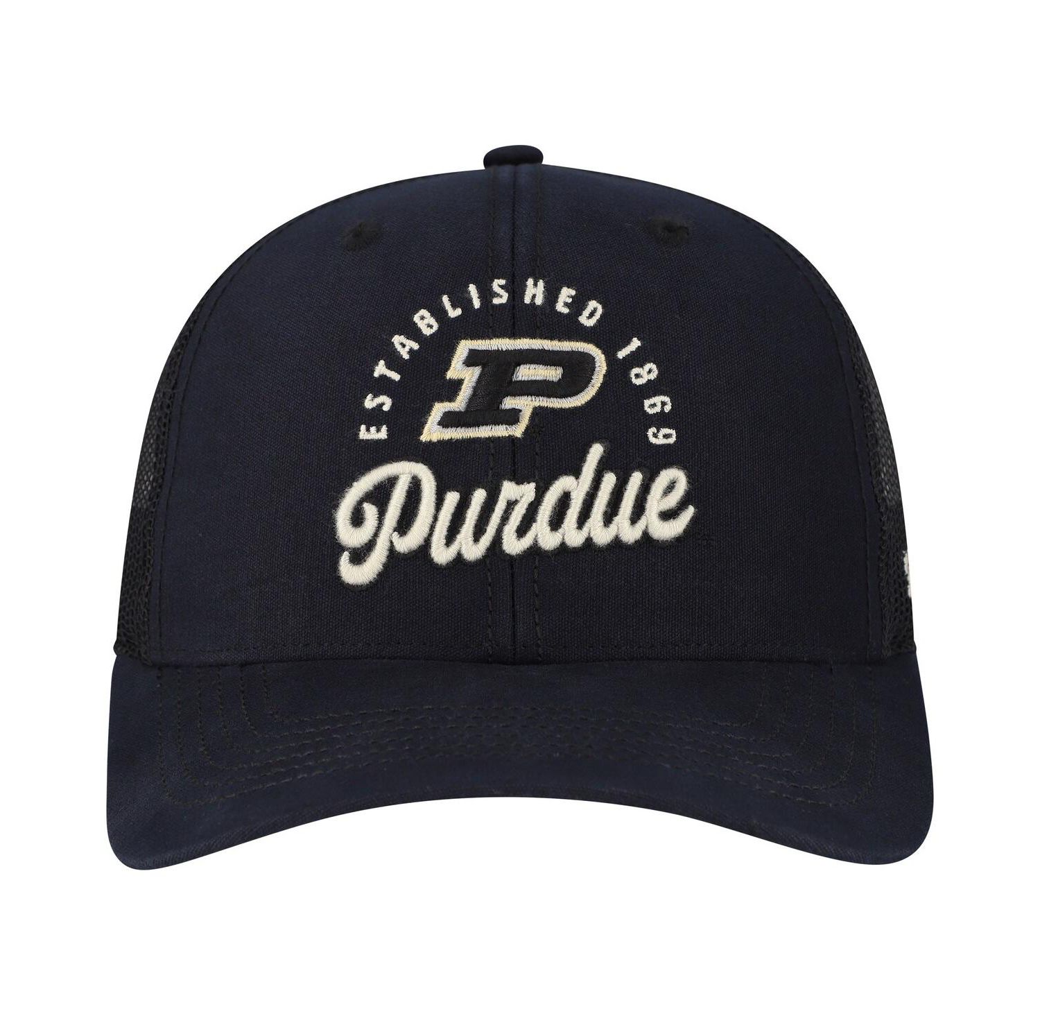 Men's Black Purdue Boilermakers Pitstop Trucker Adjustable Hat