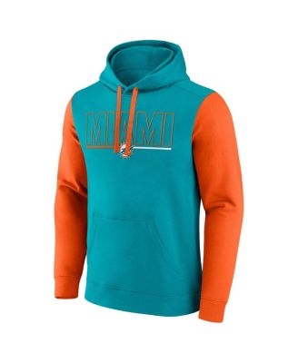 Men's&nbsp;Aqua Miami Dolphins Big Tall Outline Pullover Hoodie