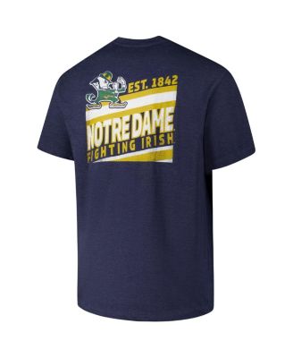 Мужская темно-синяя футболка Fanatics Notre Dame Fighting Irish Big Tall Ideal с потертостями