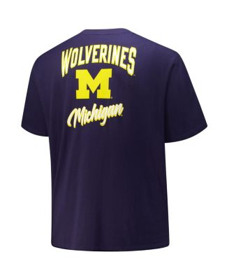 Men's Navy Michigan Wolverines Big Tall Helmet T-Shirt