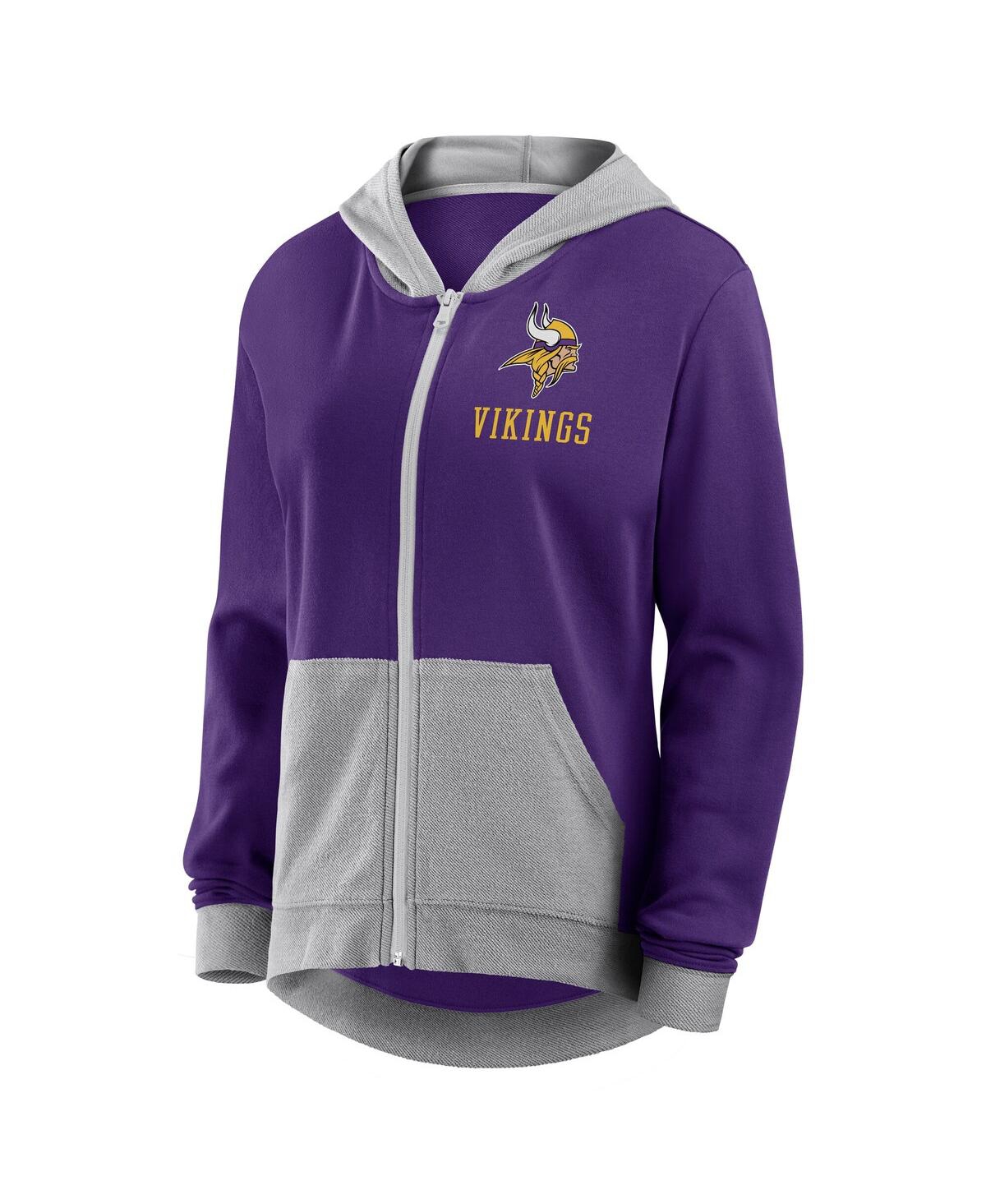 Fanatics Women's Purple Minnesota Vikings Hit It Full-zip Hoodie In Purple