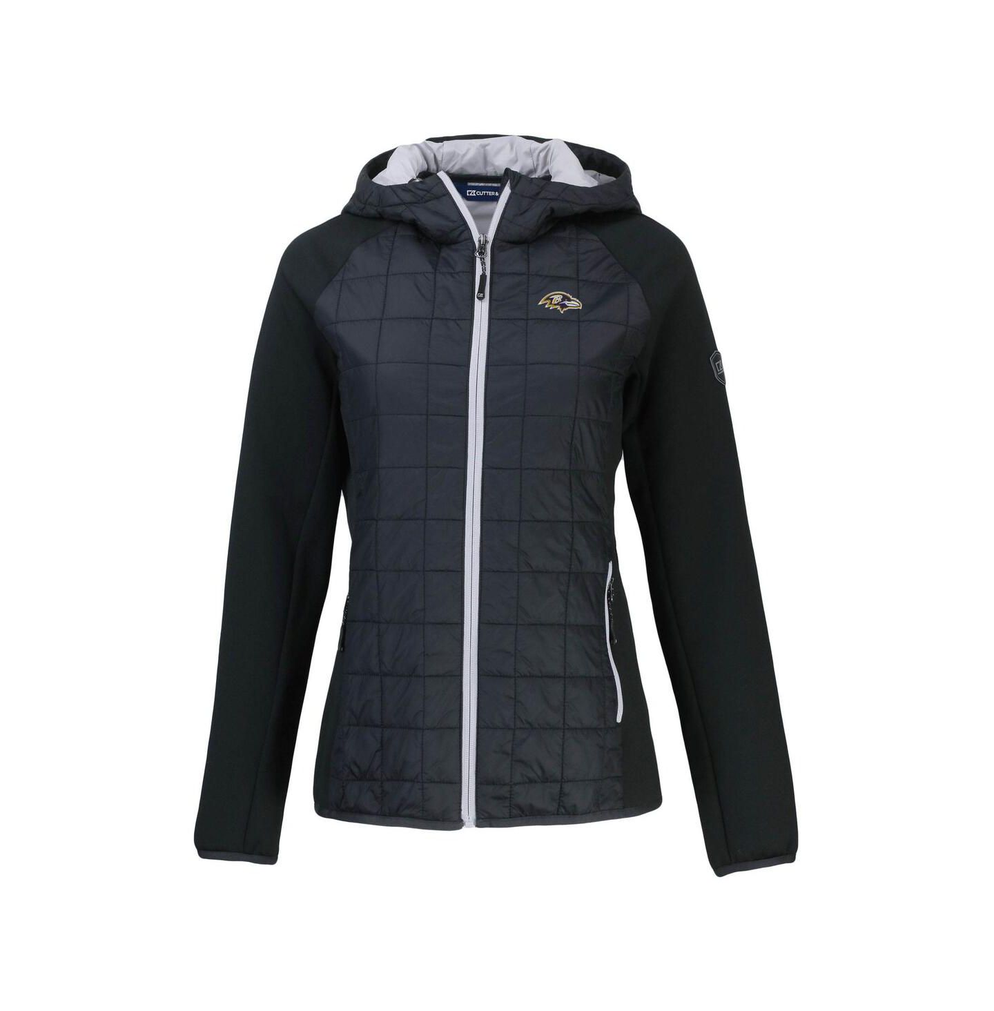 Женская куртка Cutter & Buck Black Baltimore Ravens Rainier PrimaLoft Eco Full-Zip Hybrid — фото 3