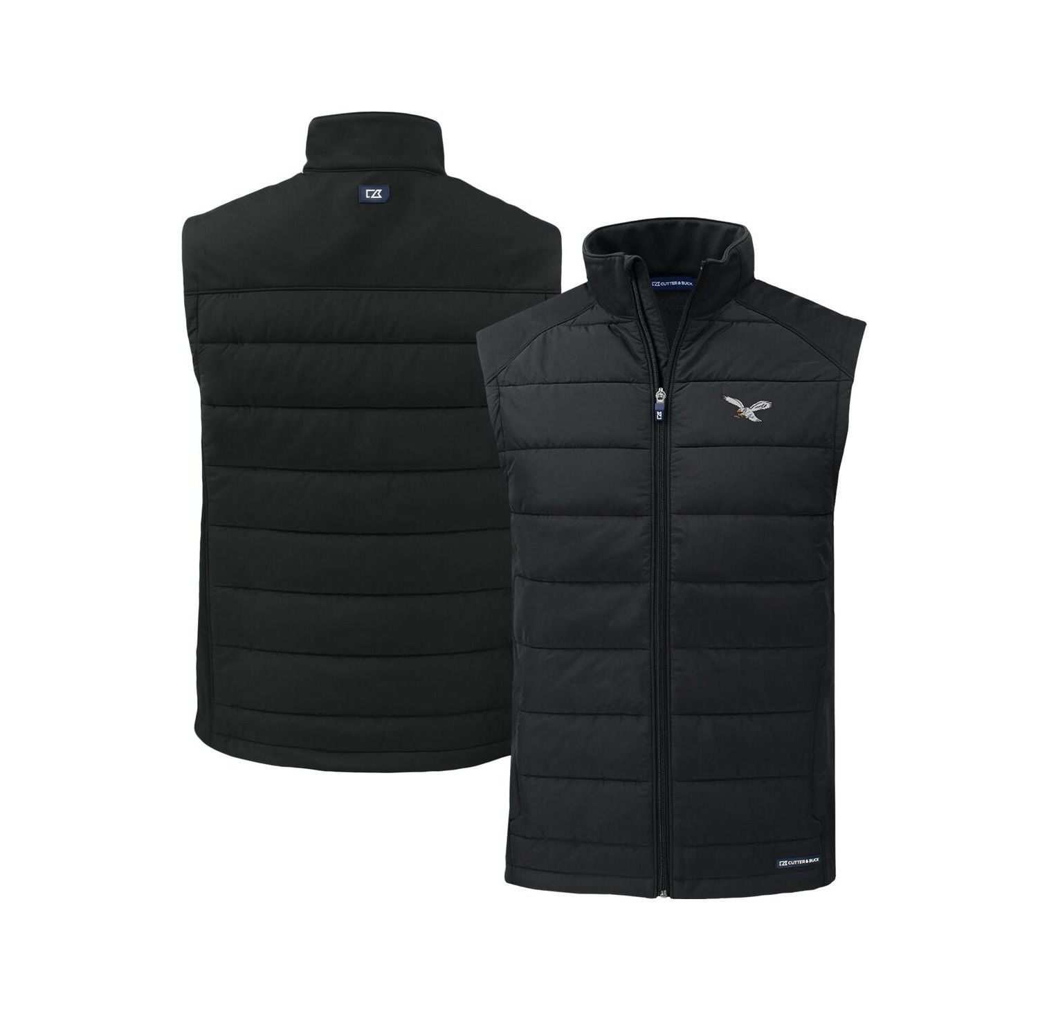 Men's Black Philadelphia Eagles Throwback Evoke Hybrid Eco Softshell Full-Zip Vest