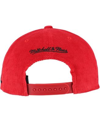 Мужская красная вельветовая кепка Mitchell & Ness St. Louis Cardinals с застежкой-молнией