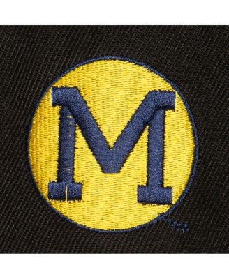 Men's Black Michigan Wolverines Triple Play Snapback Hat