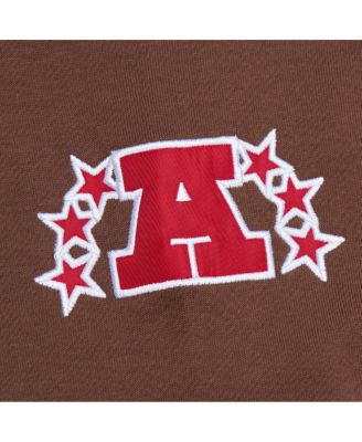 Флисовый пуловер с капюшоном Mitchell & Ness, мужская коричневая толстовка Cleveland Browns с винтажным логотипом Team OG 2.0