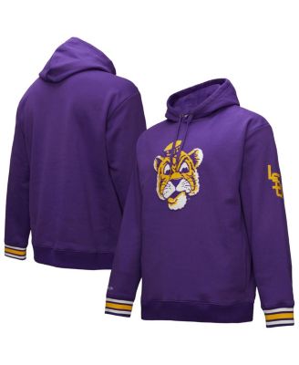 Mitchell & Ness - Men's  Purple LSU Tigers Chainstich Fleece Pullover Hoodie
