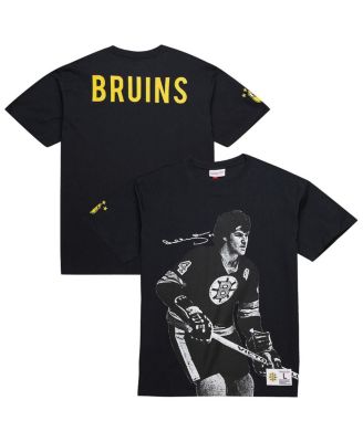Mitchell & Ness - Men's Bobby Orr Black Boston Bruins NHL Ultimate Player Vintage Logo T-Shirt