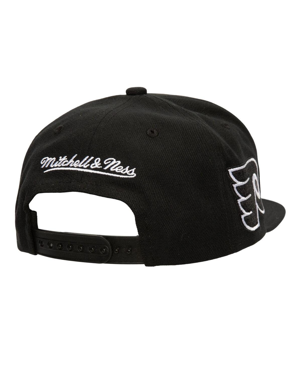 Mitchell & Ness Men's Black Philadelphia Flyers Team Snapback Hat In Black