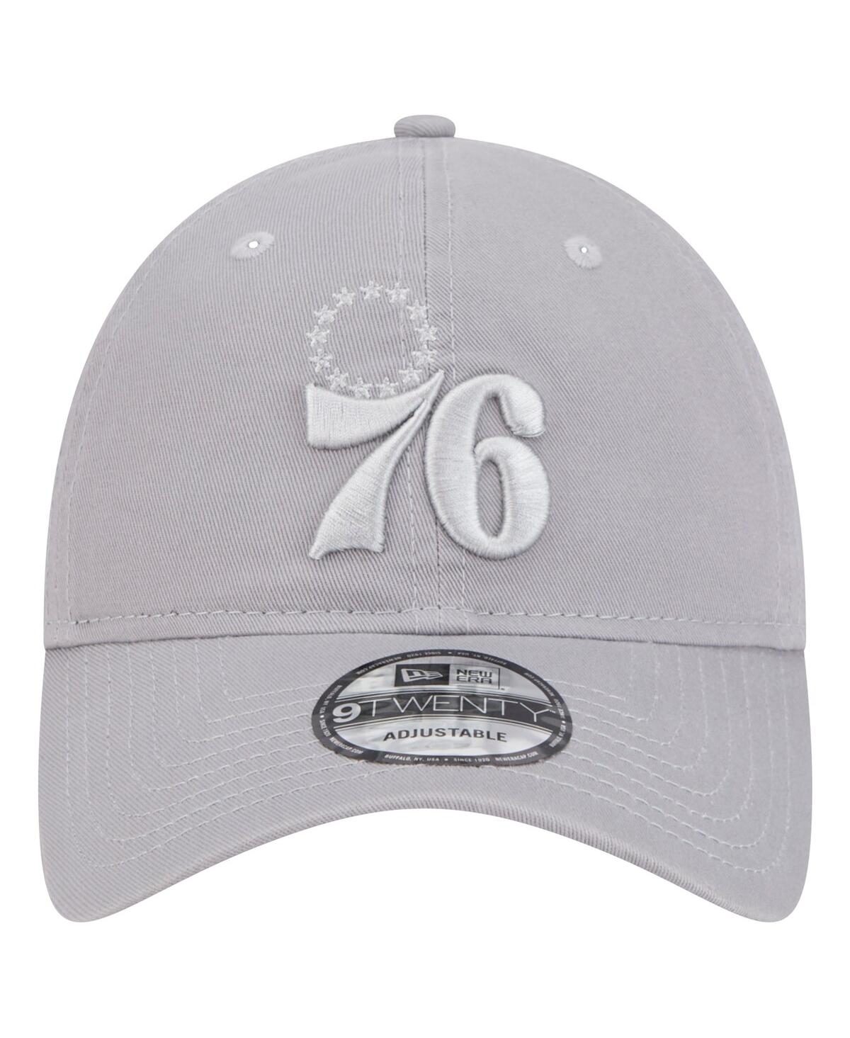 New Era Men's Gray Philadelphia 76ers Tonal 9twenty Adjustable Hat In Gray