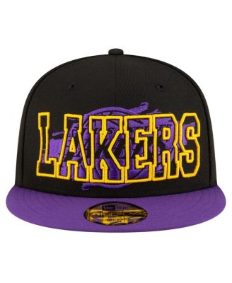 Men's Black/Purple Los Angeles Lakers Sport Night Splatter 2-Tone 9FIFTY Snapback Hat