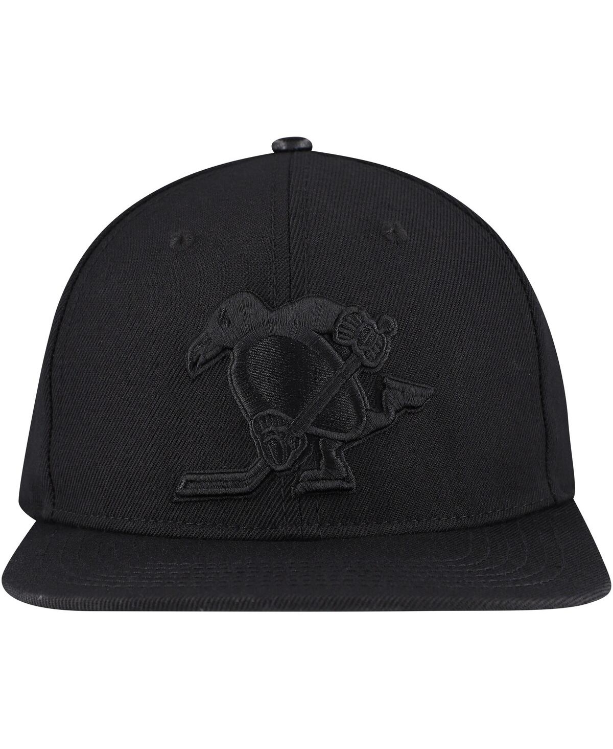 Pro Standard Men's Black Pittsburgh Penguins Classic Tonal Snapback Hat In Black