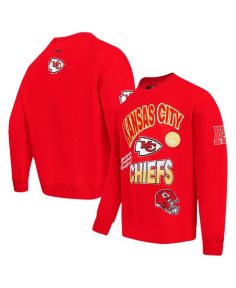 Мужская толстовка Pro Standard Red Kansas City Chiefs Turn It Up Drop Shoulder Pullover