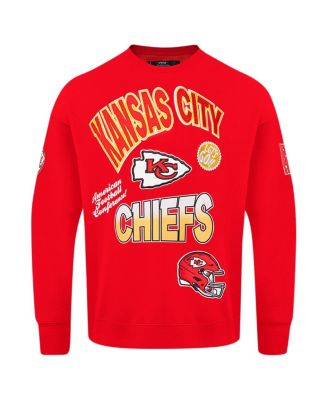 Мужская красная толстовка-пуловер с открытыми плечами Kansas City Chiefs от Pro Standard красного цвета.