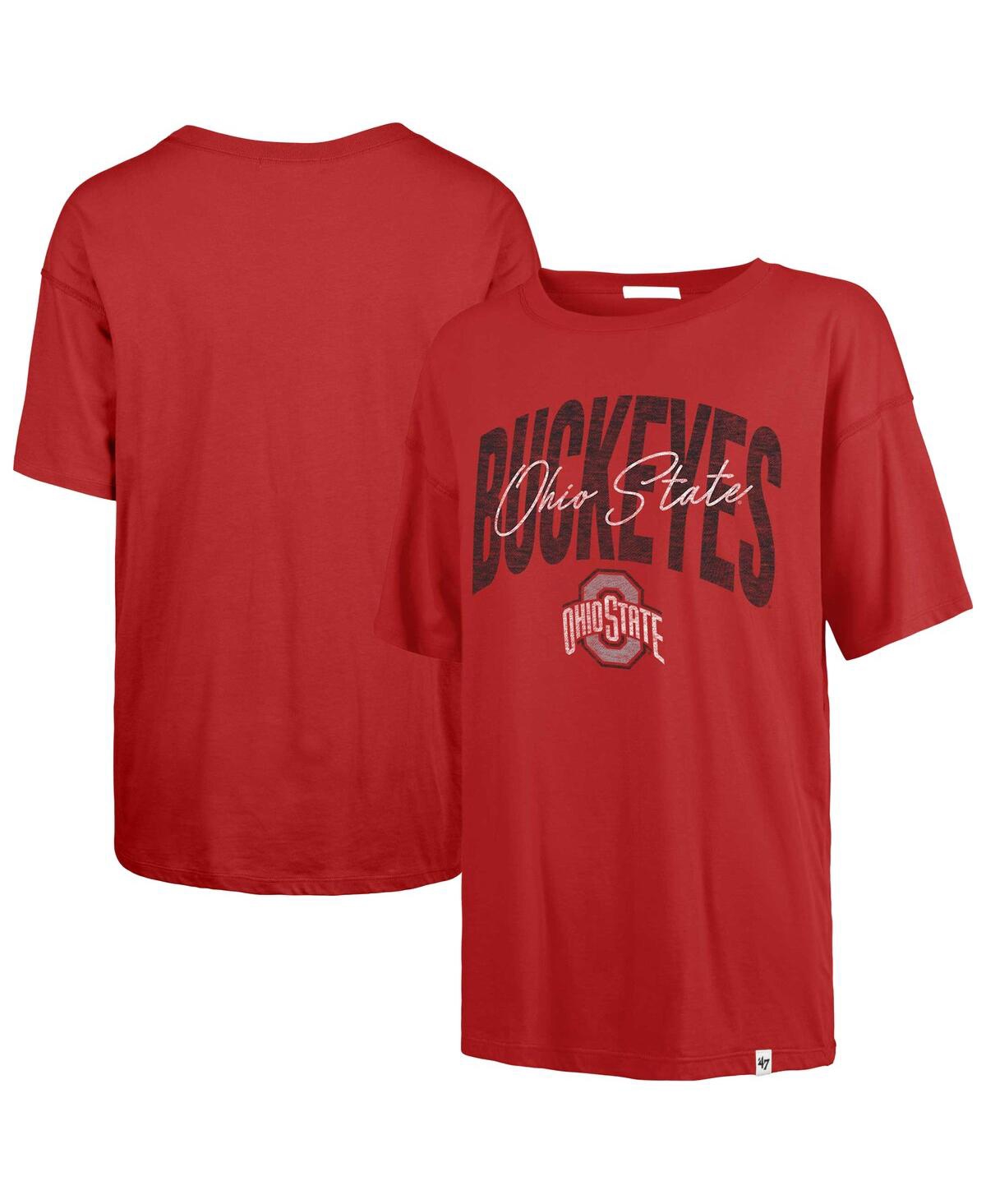 47 BRAND WOMEN'S SCARLET OHIO STATE BUCKEYES MUSE SADIE T-SHIRT 