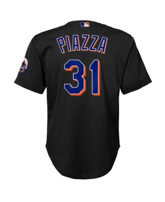 Toddler Mike Piazza Black New York Mets Cooperstown Collection Mesh Batting Practice Jersey