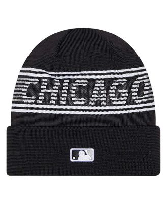 Мужская черная вязаная шапка с манжетами из аутентичной коллекции Chicago White Sox от New Era