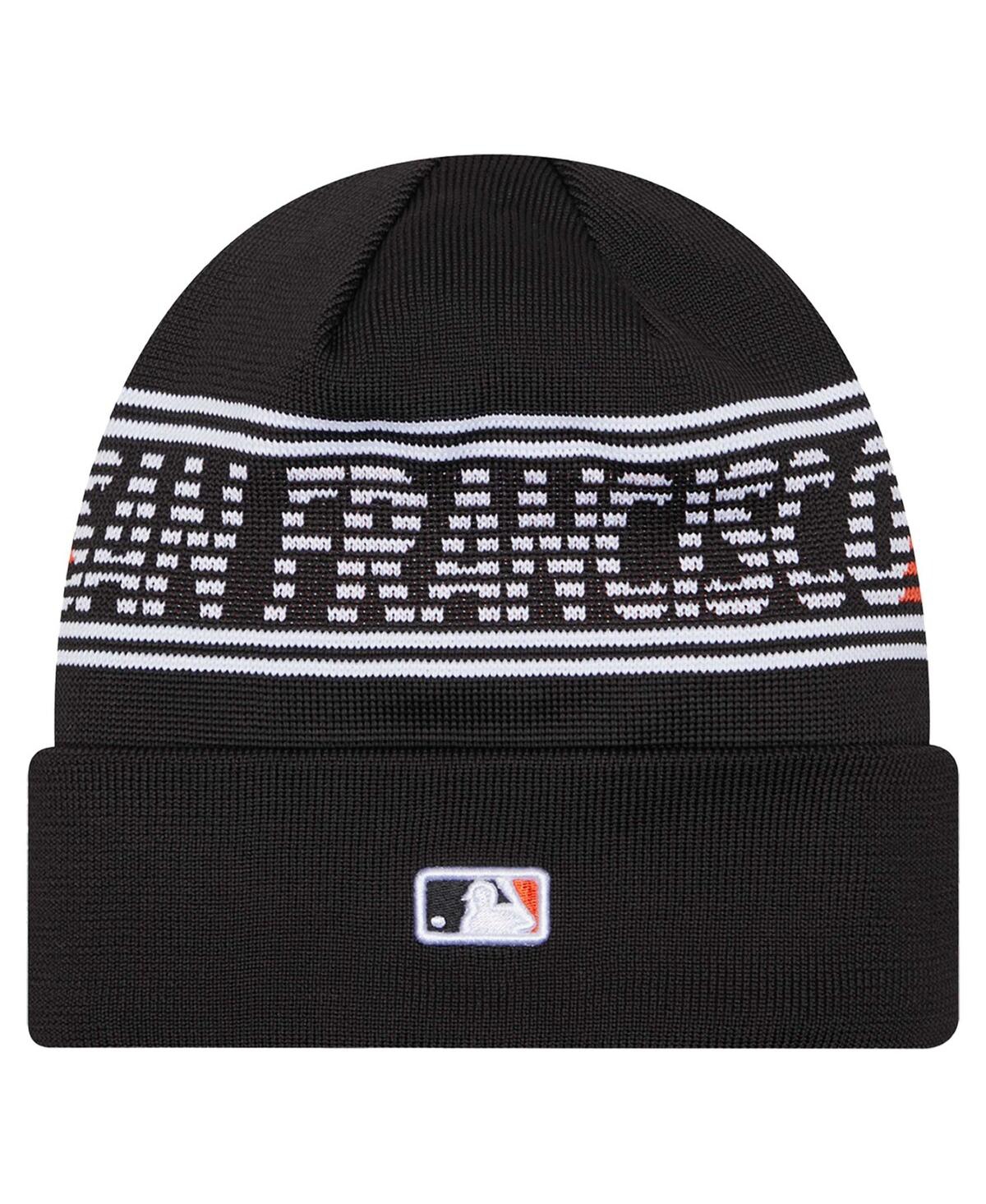 NEW ERA MEN'S BLACK SAN FRANCISCO GIANTS AUTHENTIC COLLECTION CUFFED KNIT HAT 